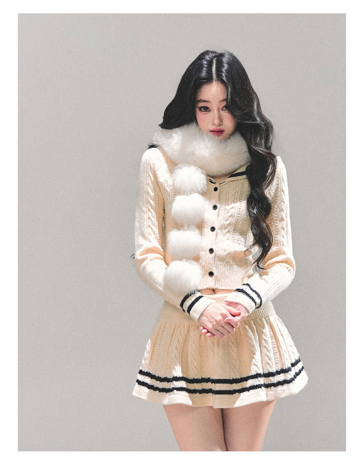 ShaoYeYan Evening Wind Whisper French Knit Set