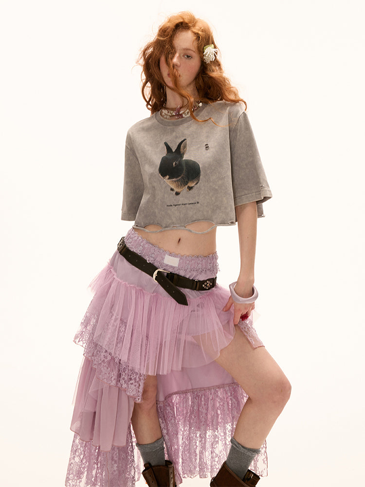 MAMC Animal Print Oversized Tee