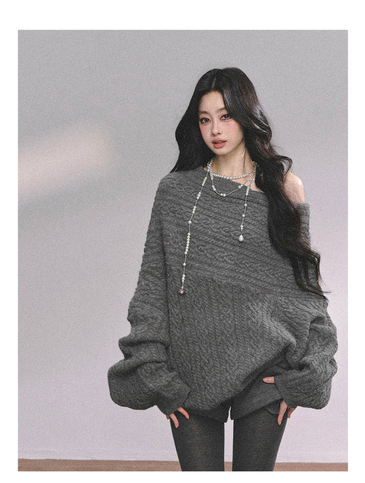 ShaoYeYan Norwegian Exchange Student Premium American Knit Cable Sweater