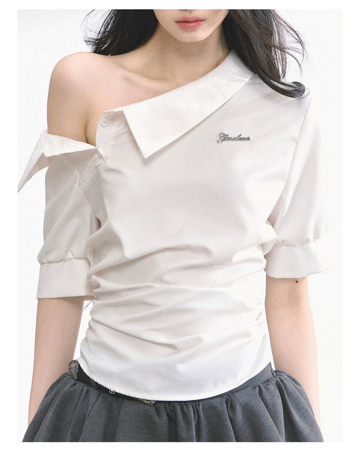 SHAOYEYAN French Off-Shoulder Blouse