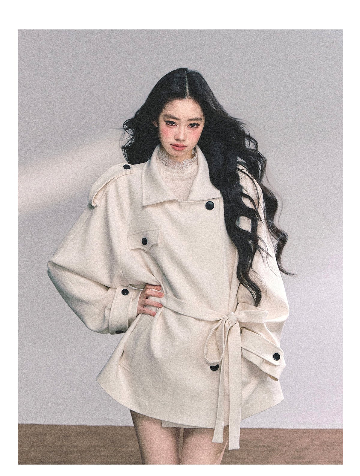 ShaoYeYan Shanghai Socialite British Style Loose Tweed Coat