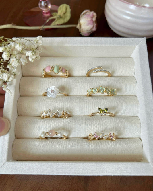 VIGVOG 2024 Enamel Butterfly Ring Collection