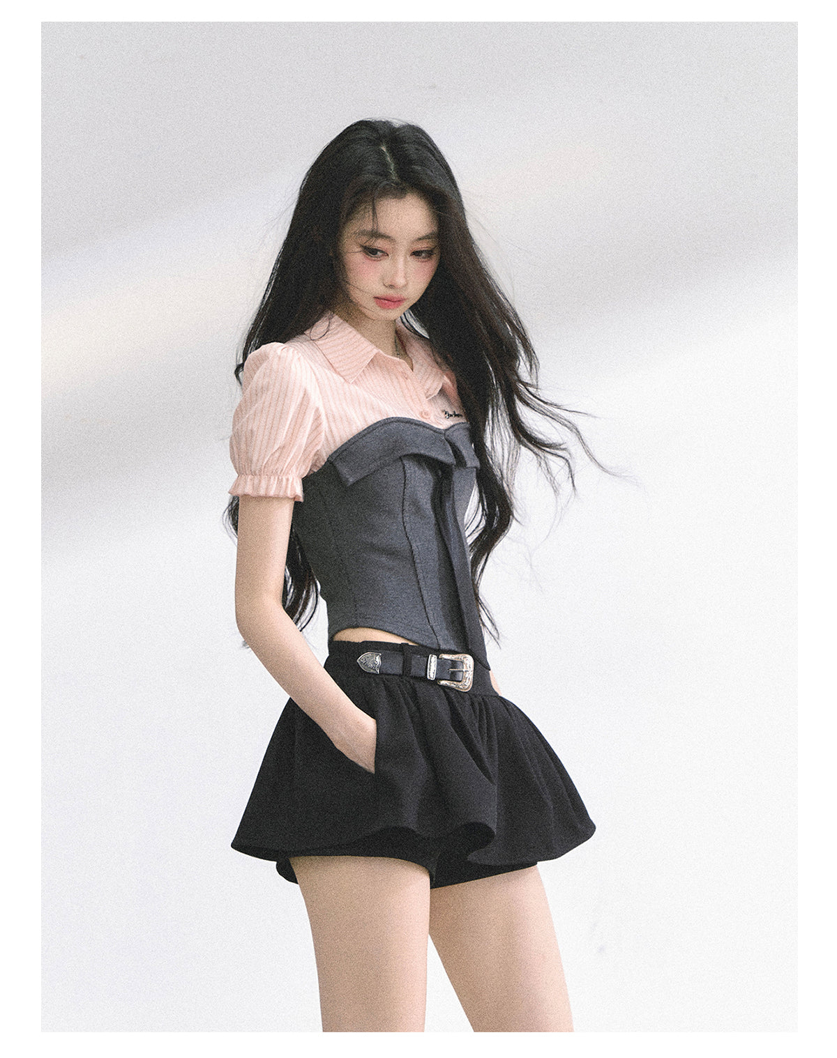 SHAOYEYAN American Style Striped Crop Tee
