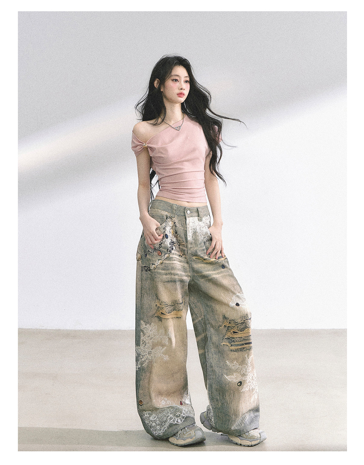 SHAOYEYAN Korean Off-Shoulder Sweetheart Top