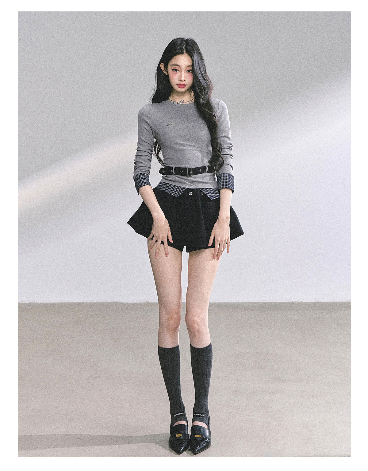 SHAOYEYAN Korean Style Short Sleeve Plaid Tee