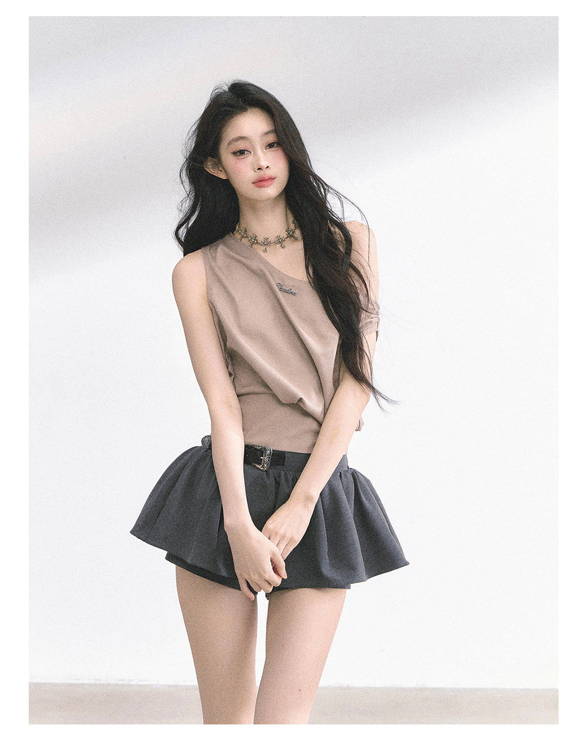 SHAOYEYAN Korean Off-Shoulder Crop Top