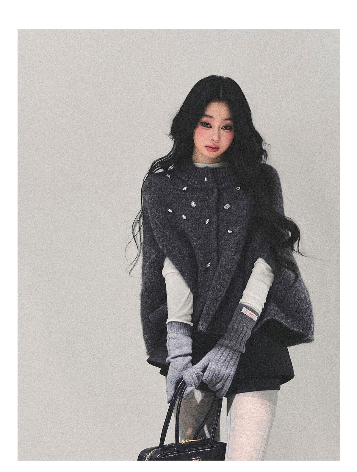 ShaoYeYan Wilderness Monologue French Knit Cape