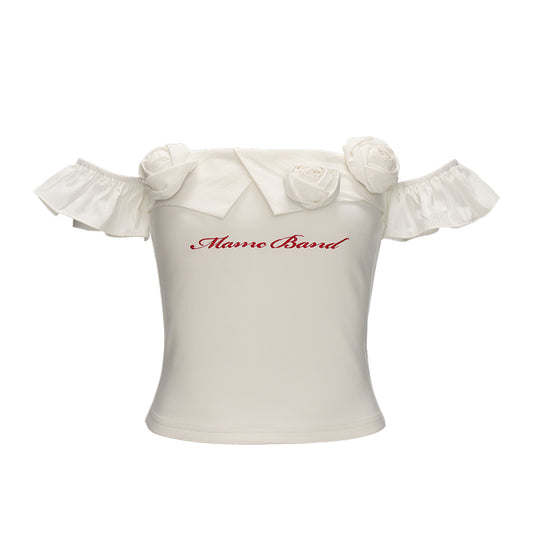 MAMC Letter Print Crop Top