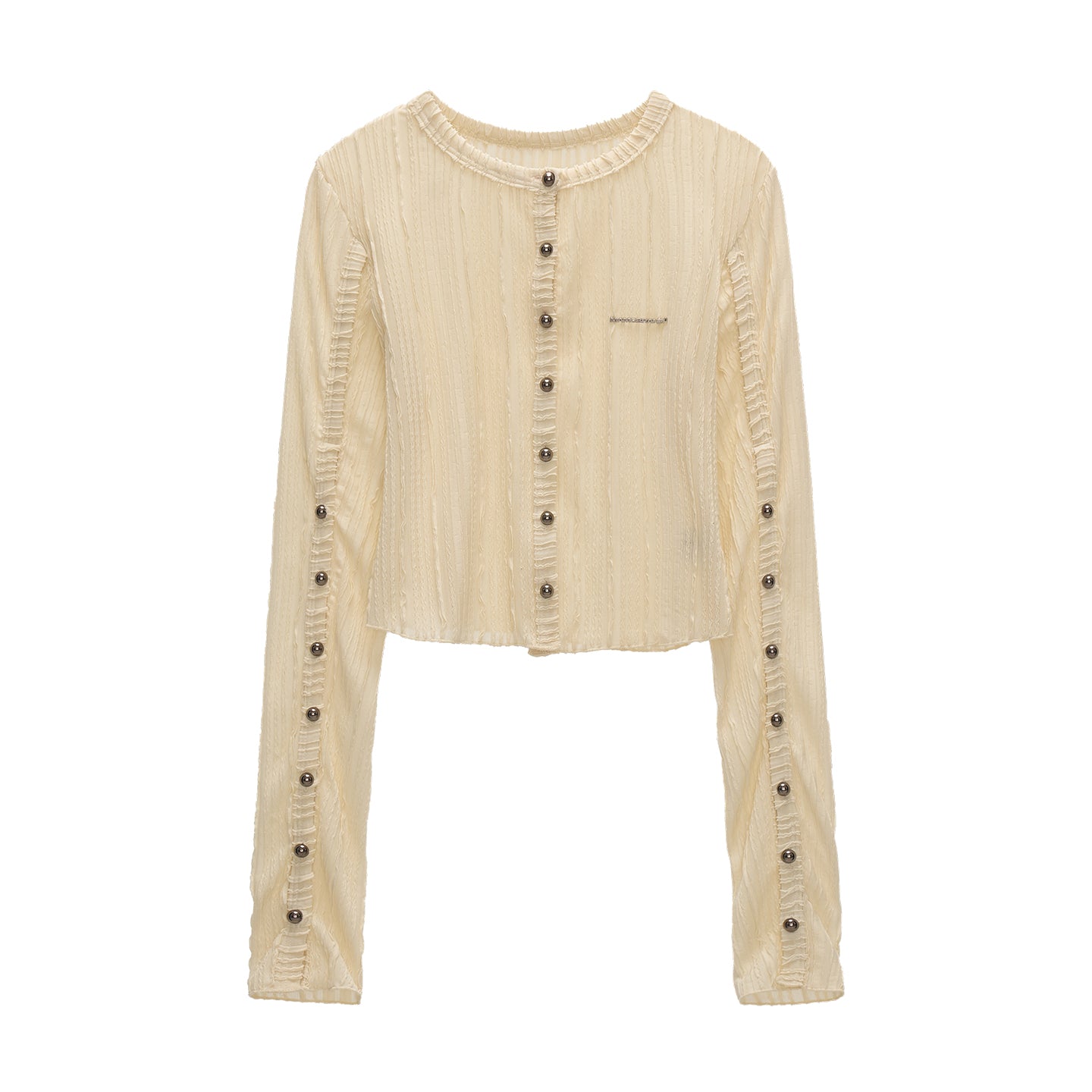 MAMC Striped Multi-Button Cardigan