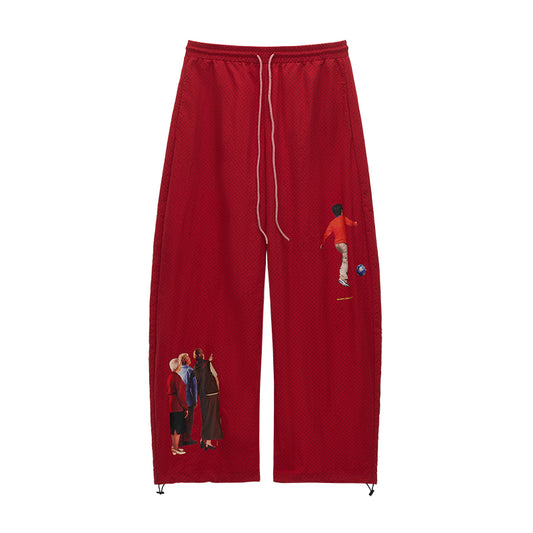 MAMC Red Wide-Leg Pants