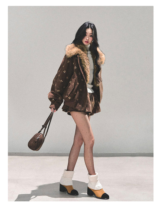 ShaoYeYan Snowfall Whispers Maillard Wool Set