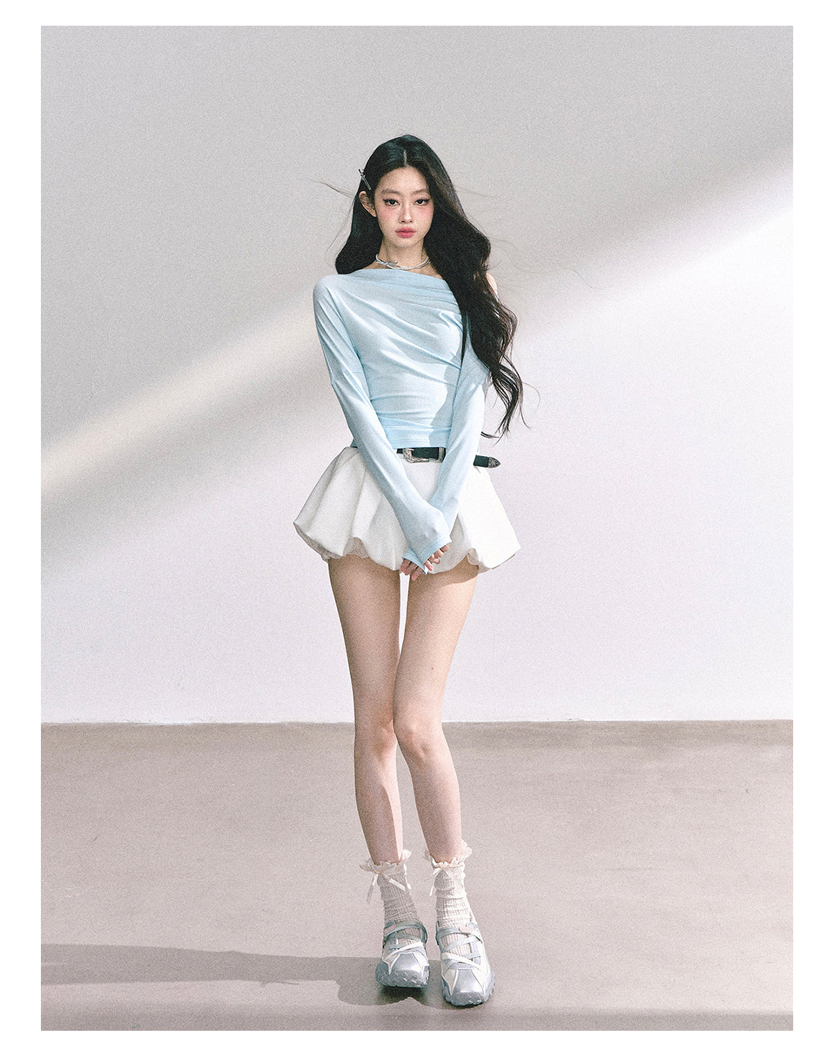 SHAOYEYAN Korean Mature Style Off-Shoulder Tee
