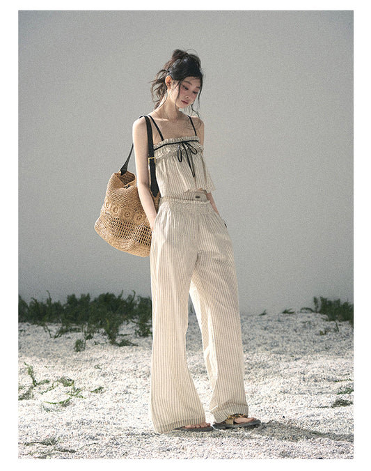 ShaoYeYan Aomalm Early Summer Weaves a Light Dream Korean Striped Set
