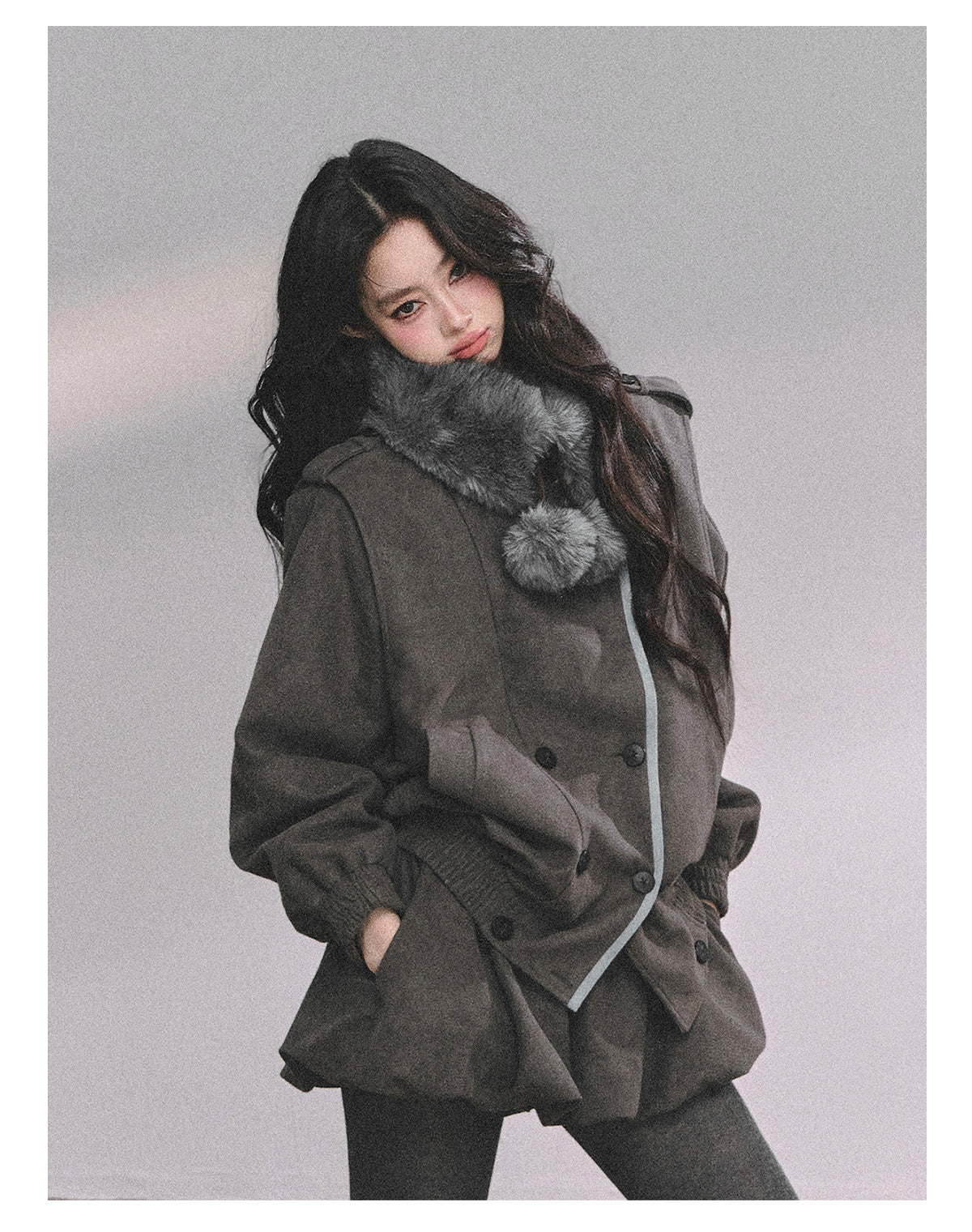 ShaoYeYan Barn Time Zone Audrey Hepburn Style Two-Piece Set