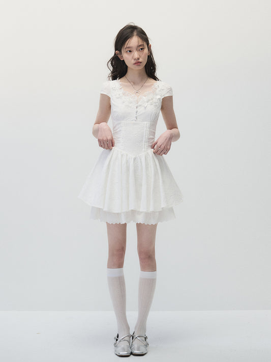 ANNATTO 'Ballet Blanc' White Embroidered Dress