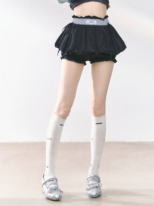 SHAOYEYAN Floral Hem Mini Skirt