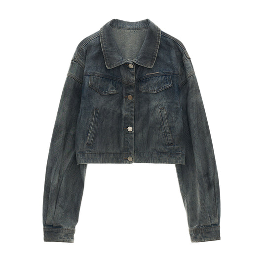 MAMC Distressed Denim Jacket & Mini Skirt