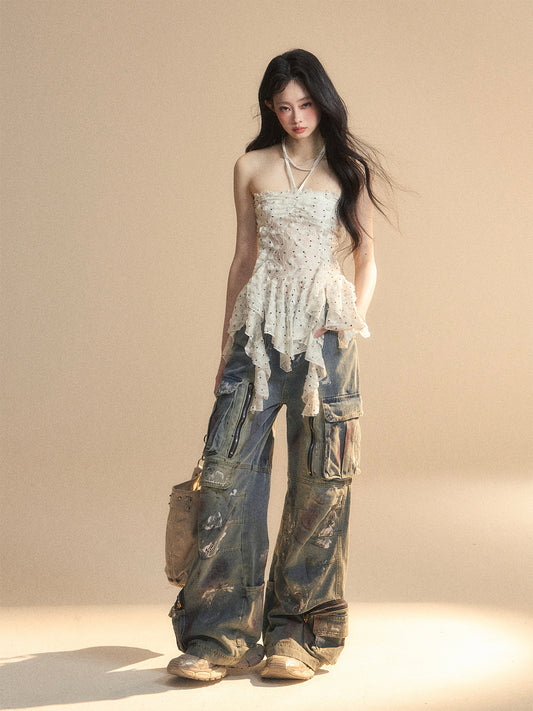 SHAOYEYAN Camellia Off-Shoulder Top