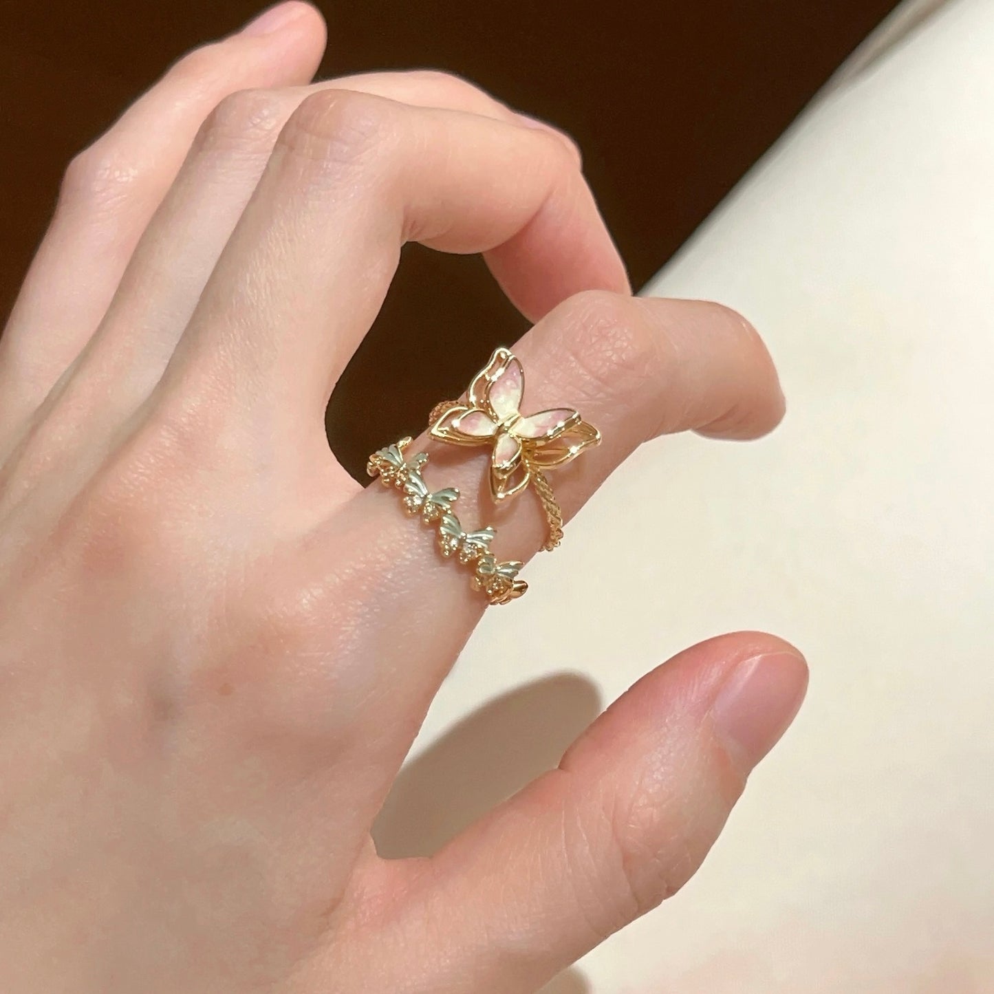 VIGVOG Butterfly Insect Rings