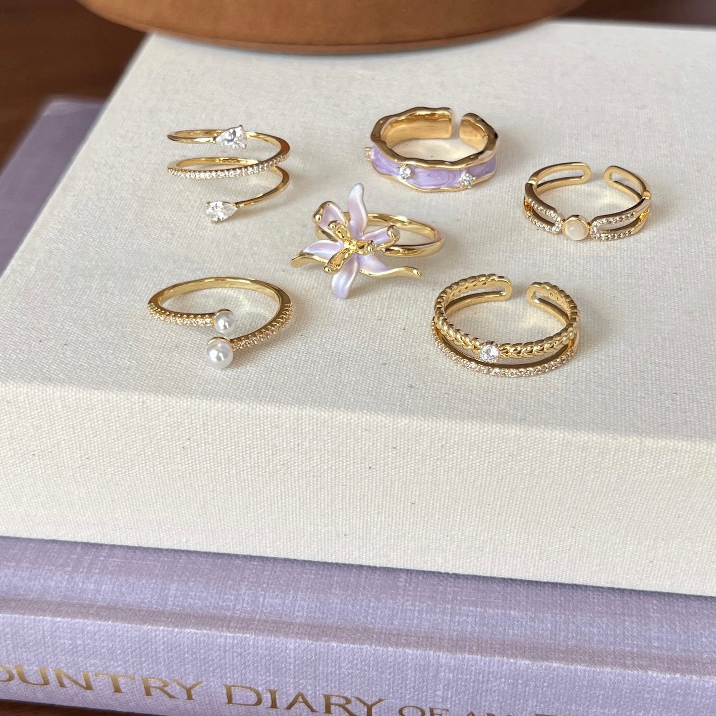 VIGVOG Iris Flower Ring Collection