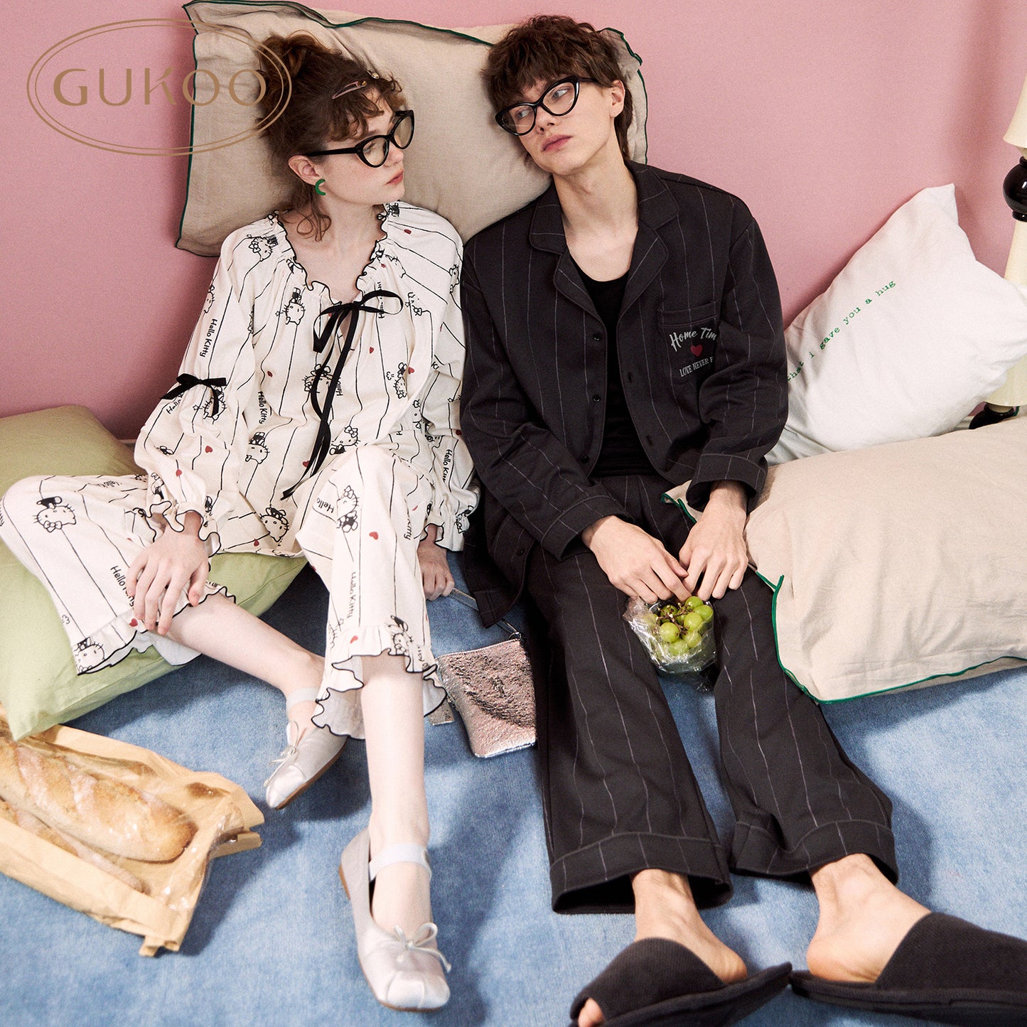 Gukoo Hello Kitty Couples' Sleepwear Set