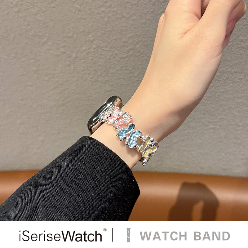 Butterfly Beaded Elastic Band for Apple Watch