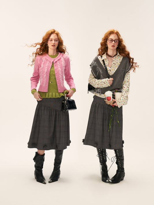 MAMC Floral Blazer Skirt