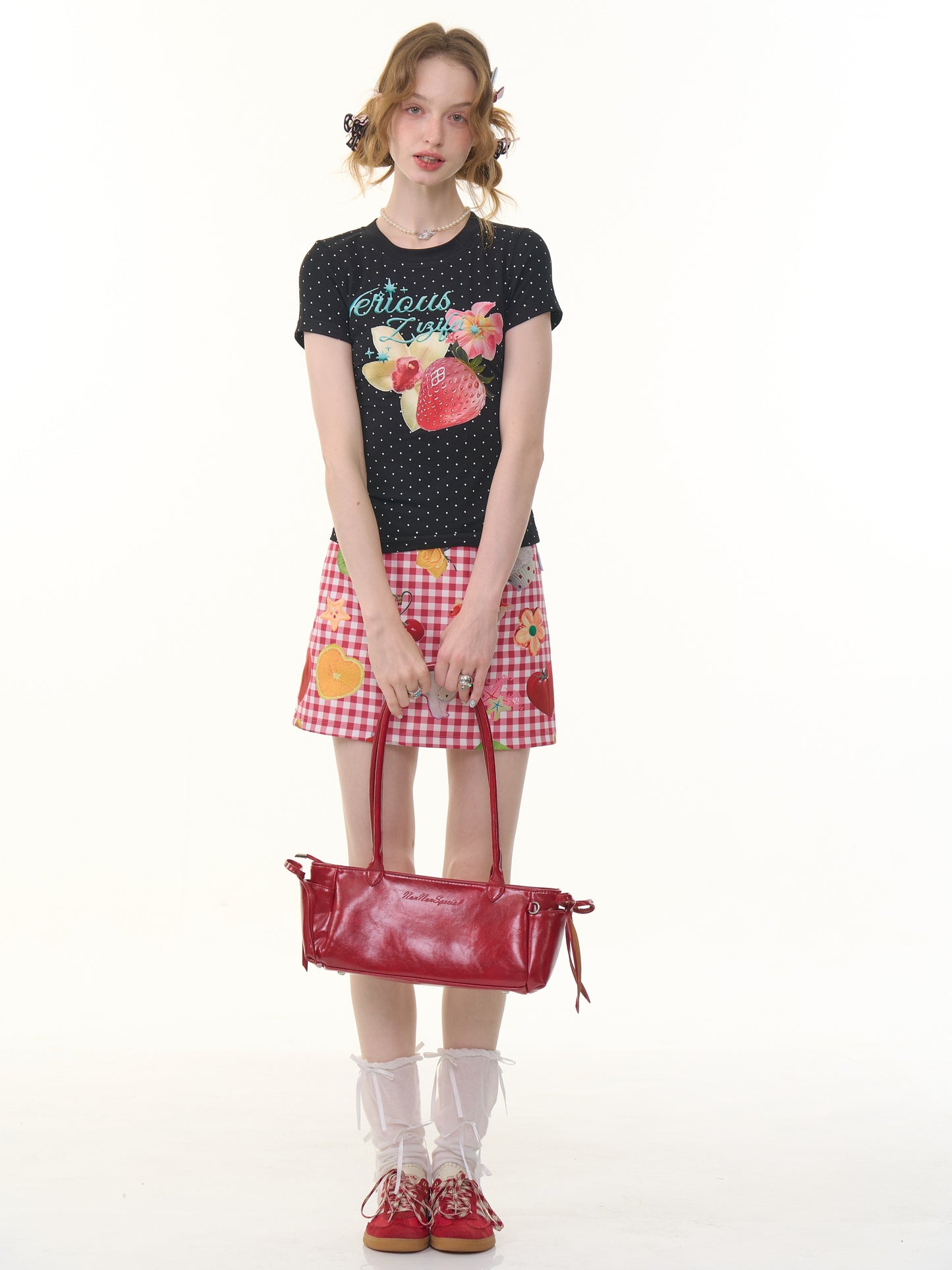 ziziFei Vintage Strawberry Pop Tee