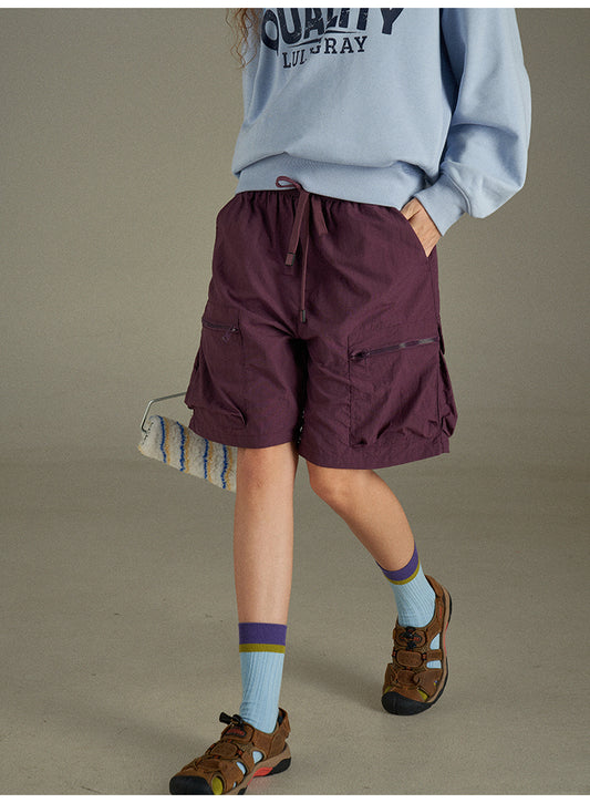 Lulugray Vintage Purple Cargo Shorts
