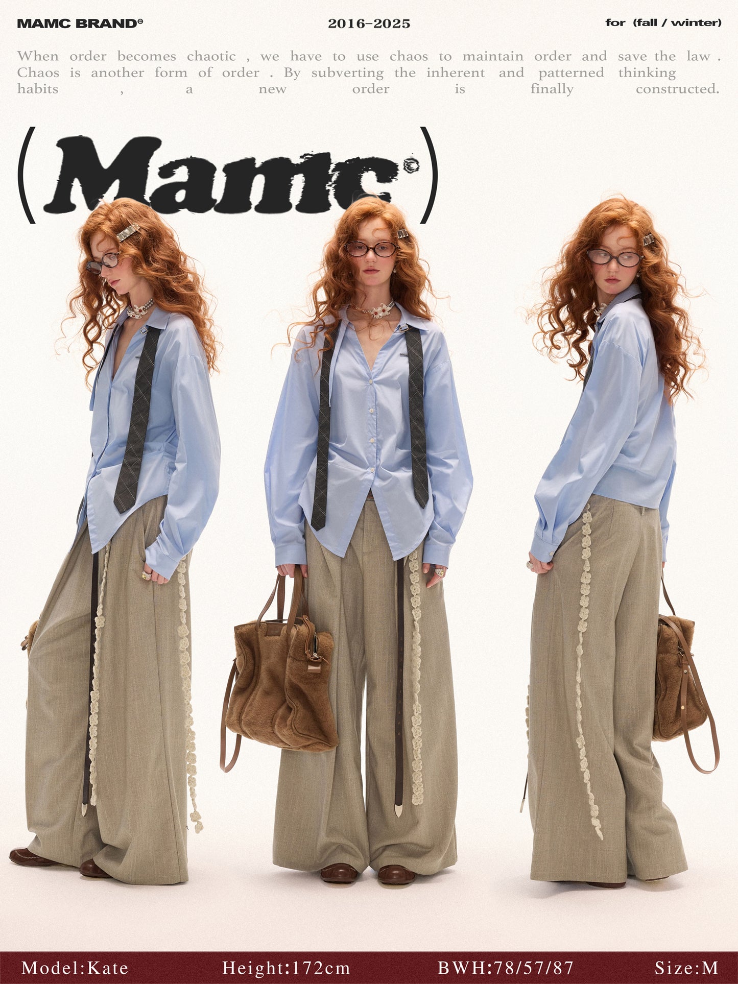 MAMC Pleated Waist Blue Shirt