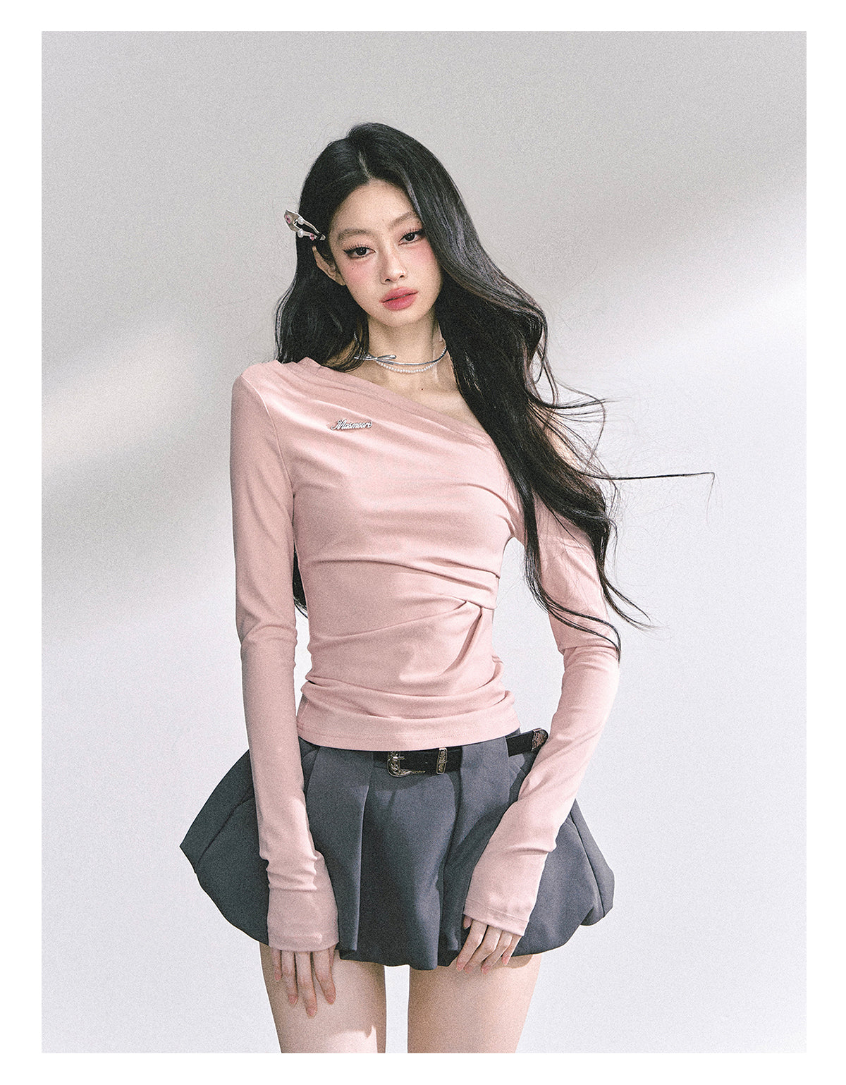 SHAOYEYAN American Style Off-Shoulder Tee