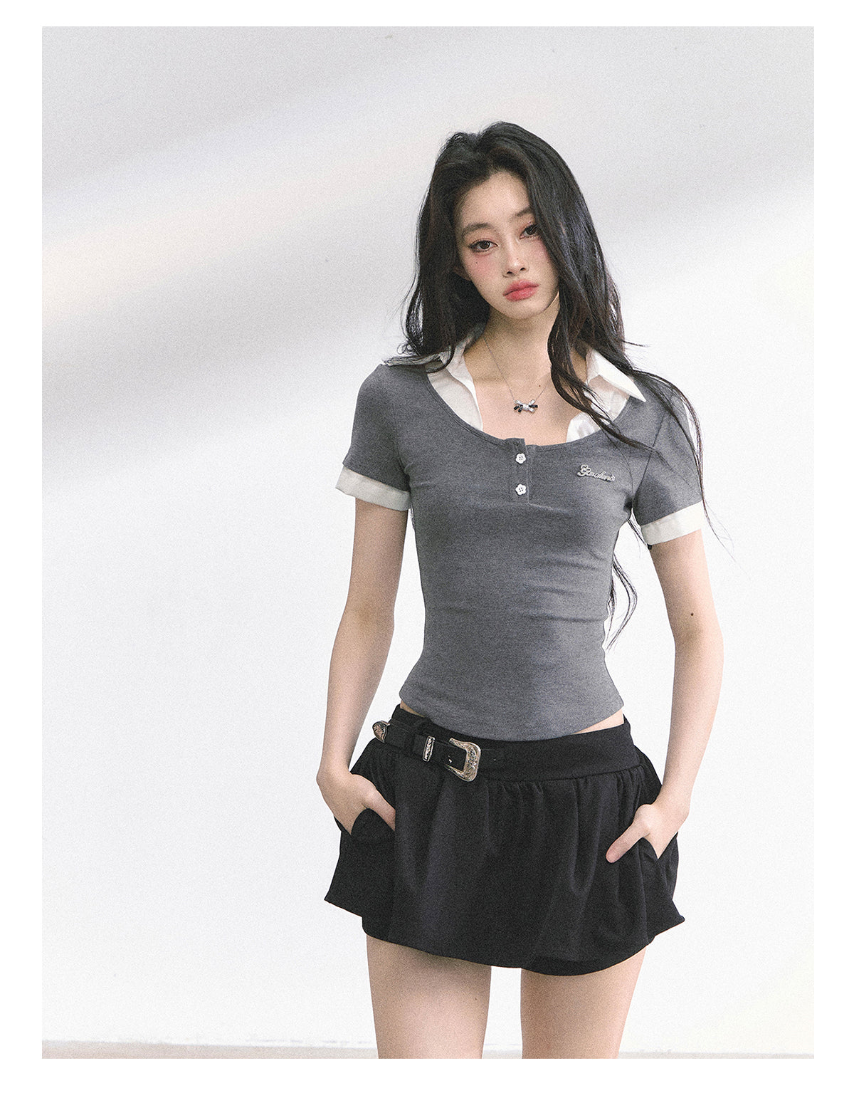SHAOYEYAN American Style Cropped Tee