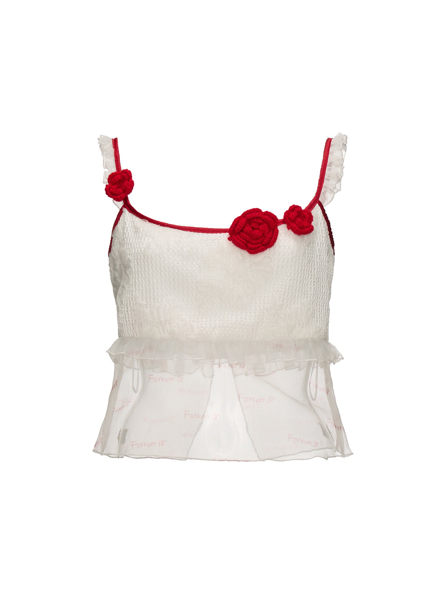 MAMC White Pencil Skirt & Floral Lace Camisole