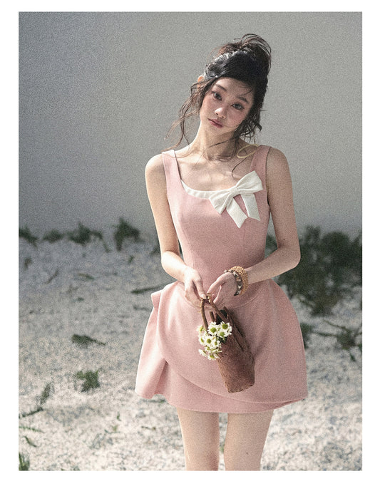 ShaoYeYan Aomalm Her Sweetness Sinks Fake Two-Layer French Dress