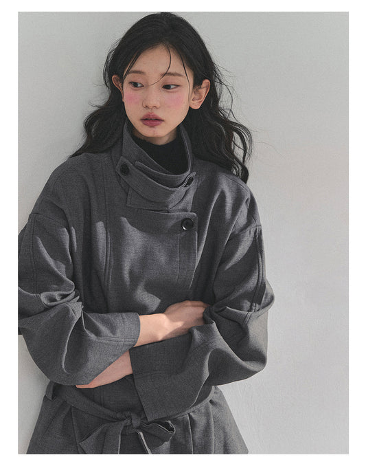 ShaoYeYan Aomalm First Snow Encounter Audrey-Style Trench Coat