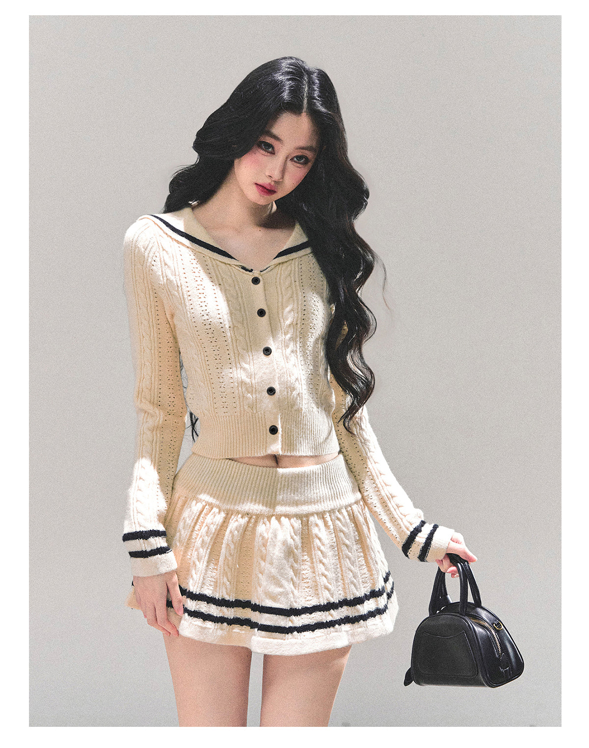 ShaoYeYan Evening Wind Whisper French Knit Set