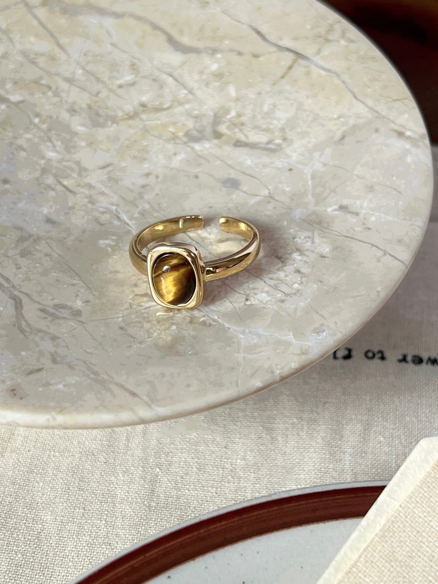 VIGVOG Natural Stone Ring Collection