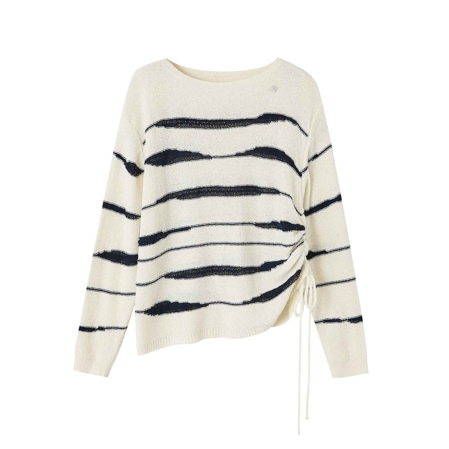 SOMESOWE Colorblock Striped Knit Sweater