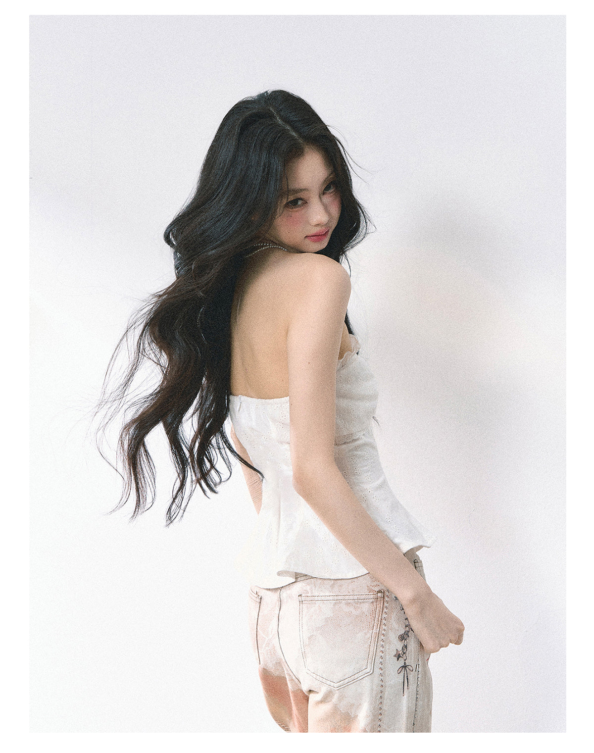 SHAOYEYAN Off-Shoulder French Crop Top