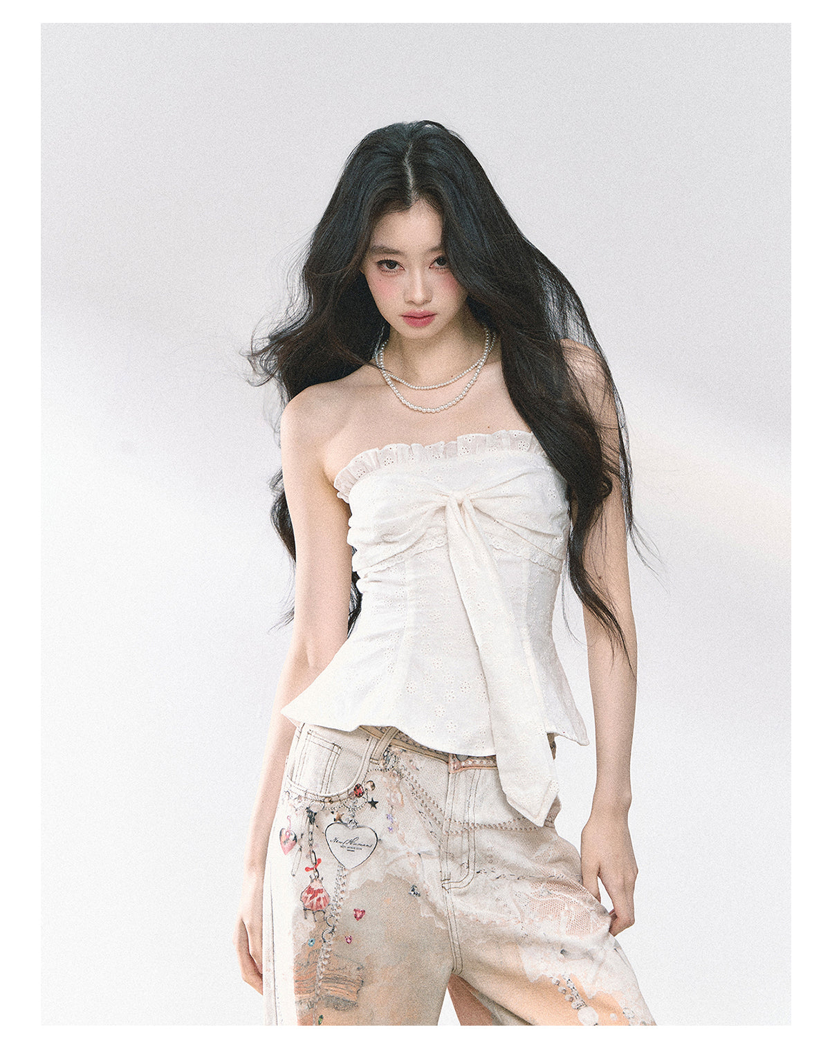SHAOYEYAN Off-Shoulder French Crop Top