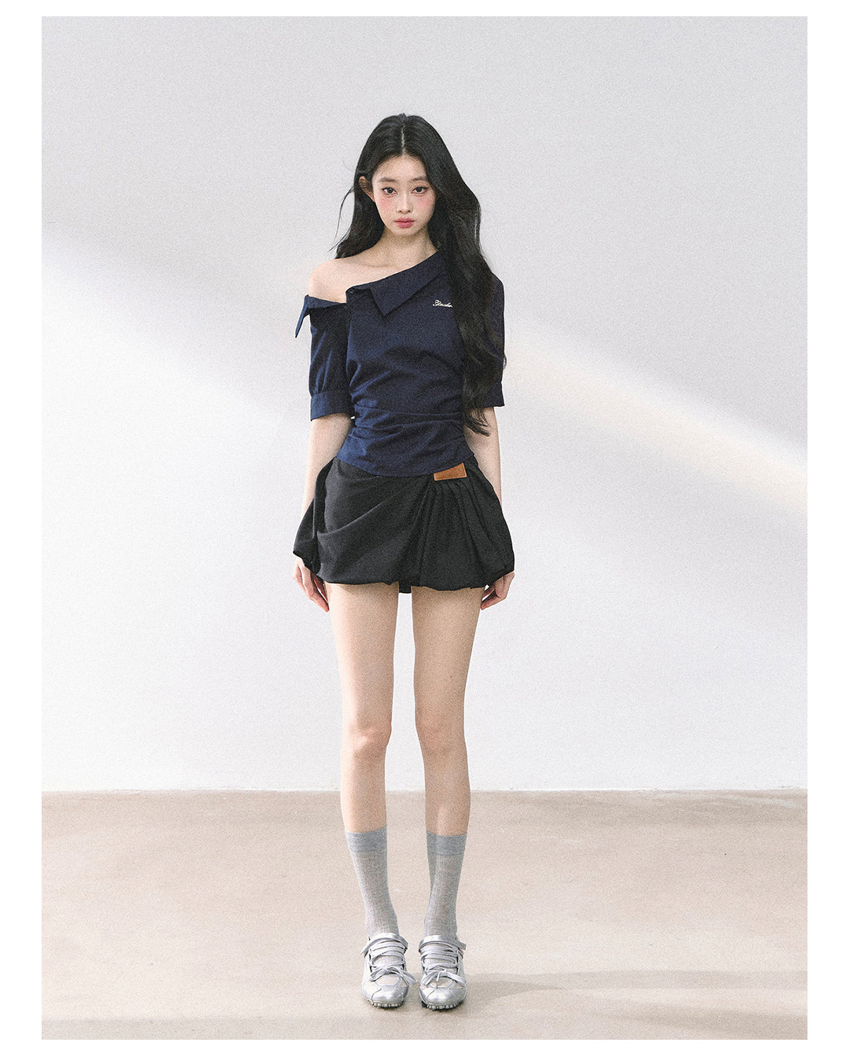 SHAOYEYAN French Off-Shoulder Blouse