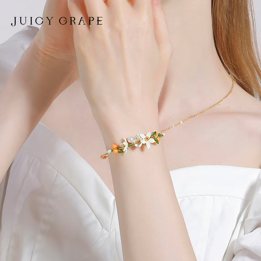 Juicy Grape Kumquat Bangle Bracelet