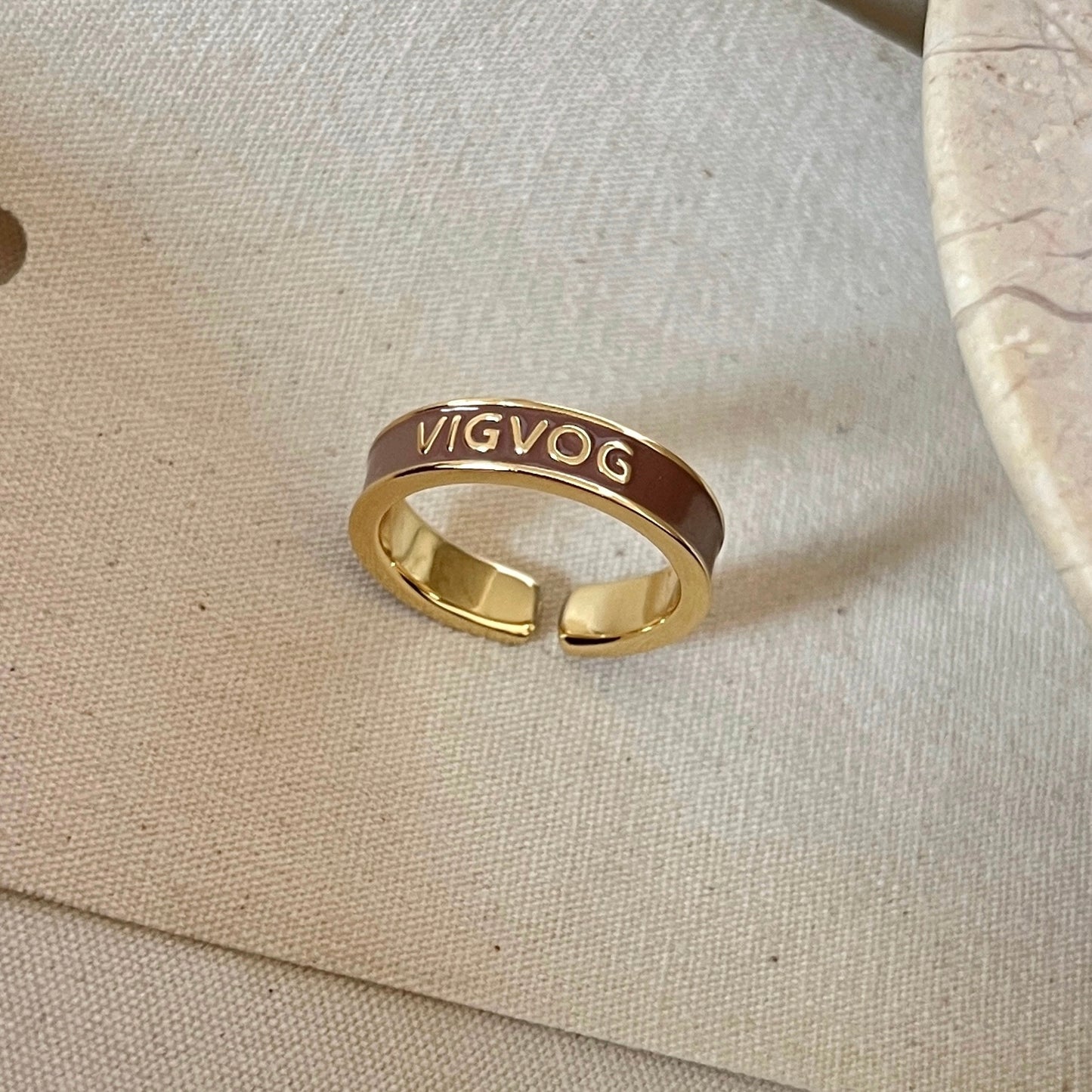 VIGVOG Geometric Gemstone Rings