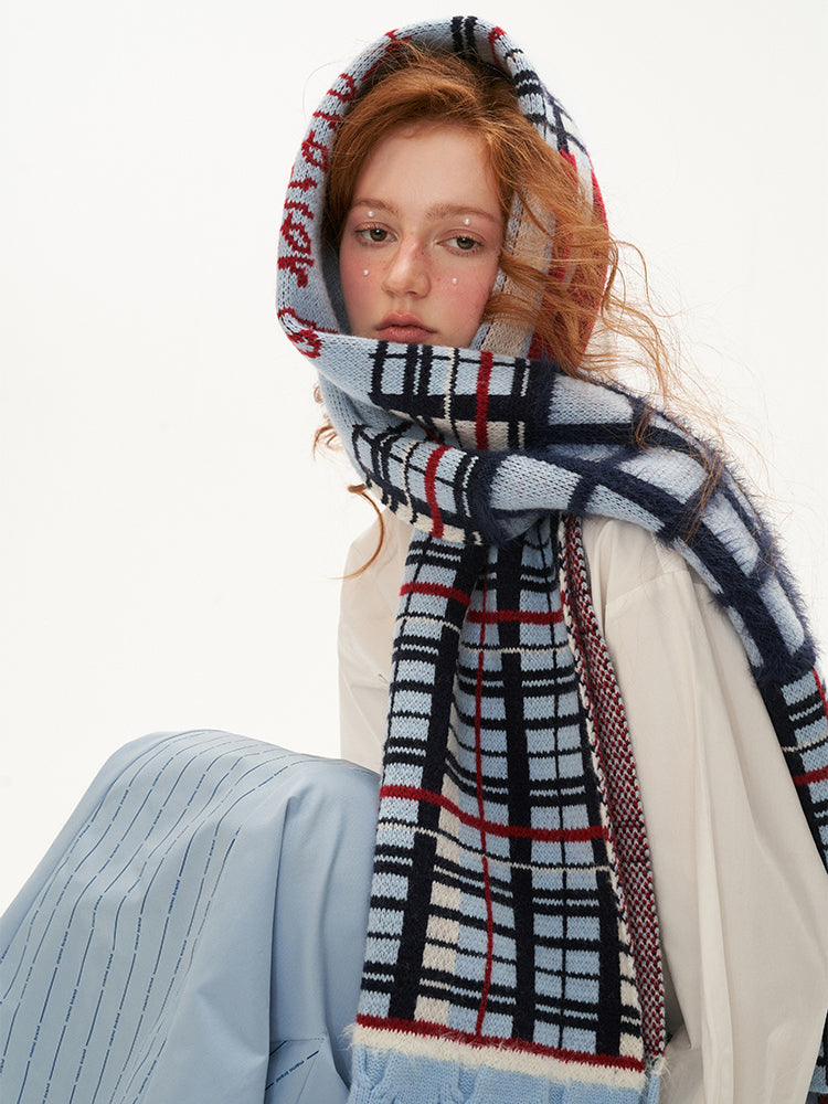 MAMC Plaid Fringe Scarf