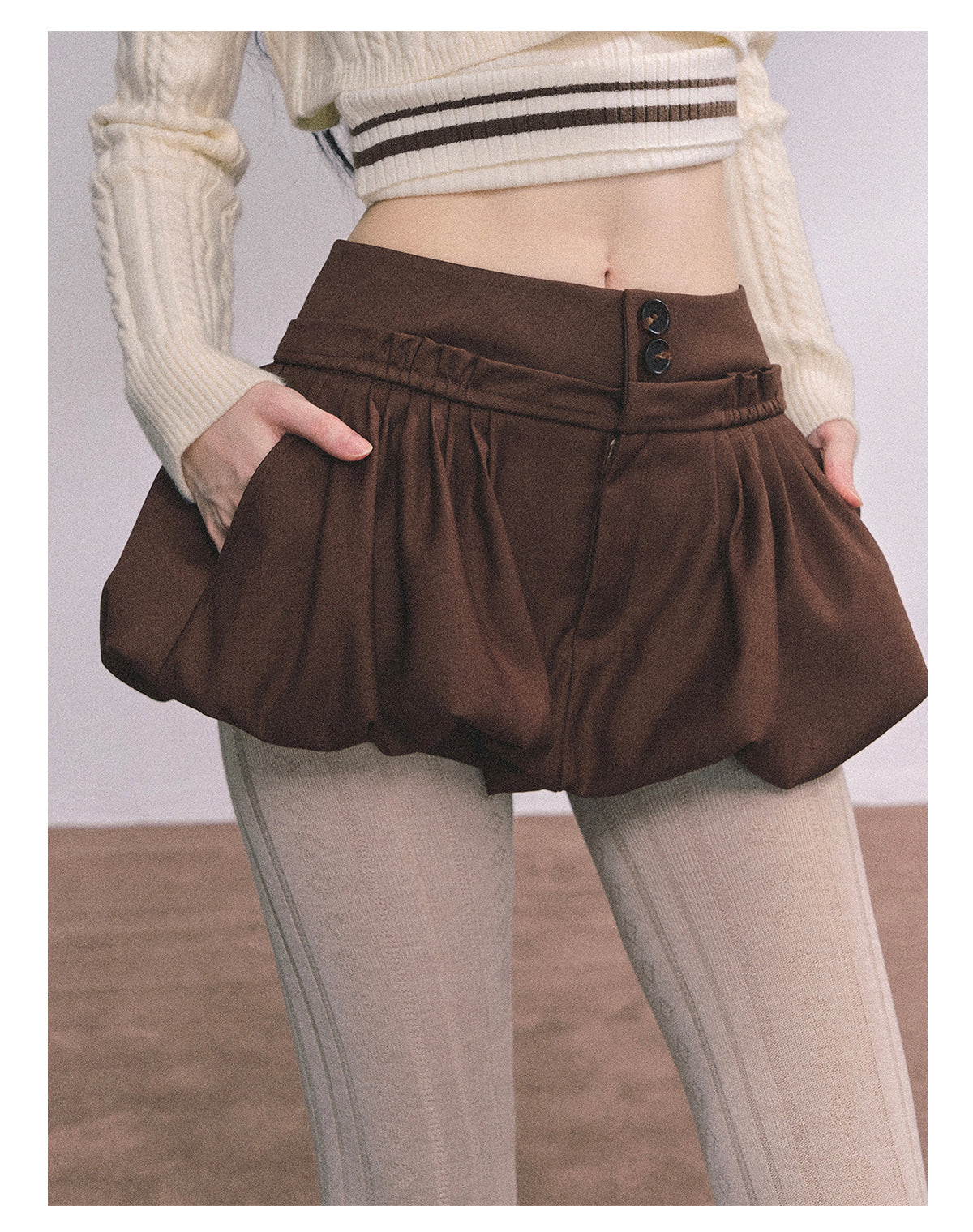 ShaoYeYan MIU Style Waltz American Slim-Fit Skirt