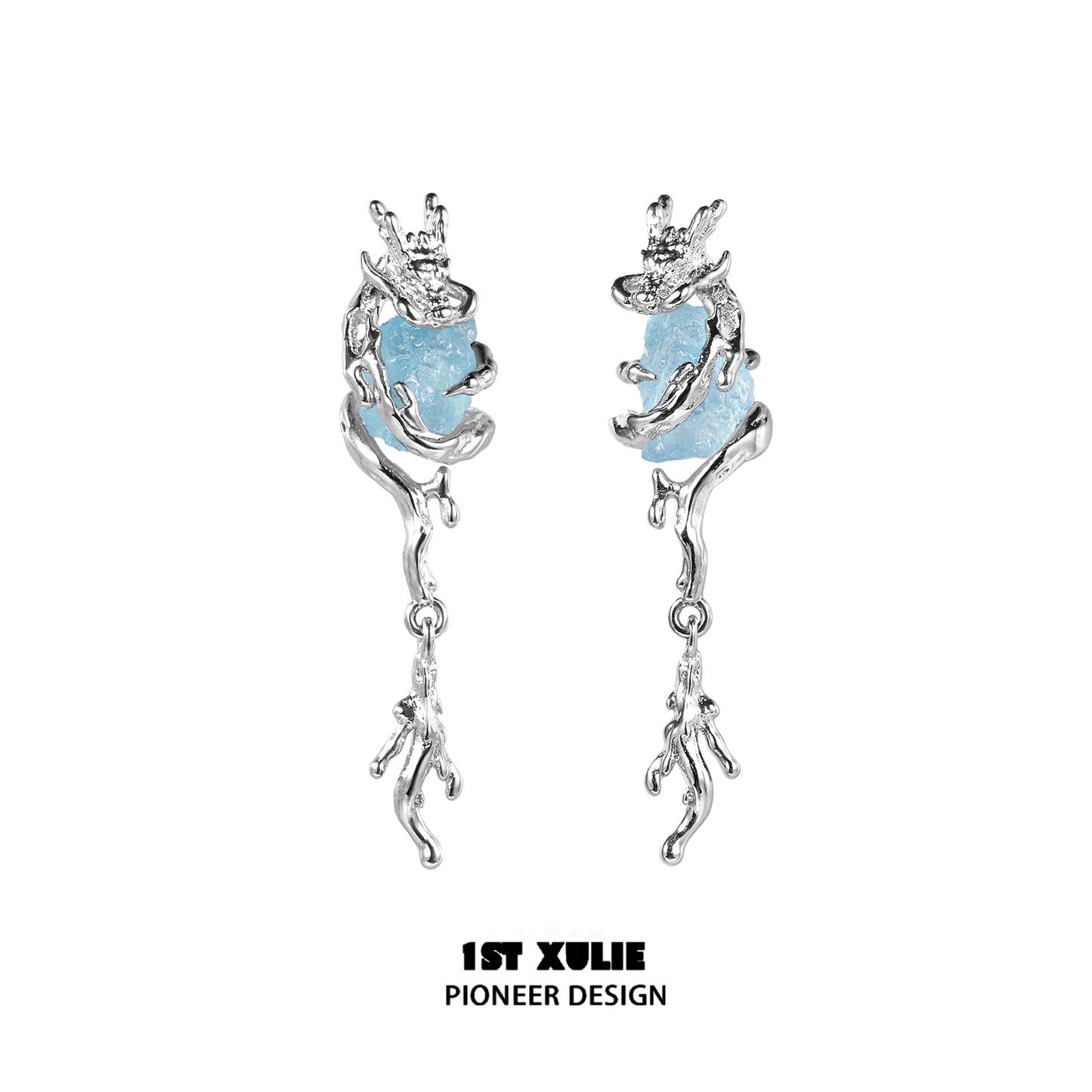 1STXULIE Spirit Dragon Silver Jewelry Collection
