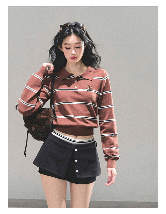 ShaoYeYan Between Reality American Polo Knit Shirt