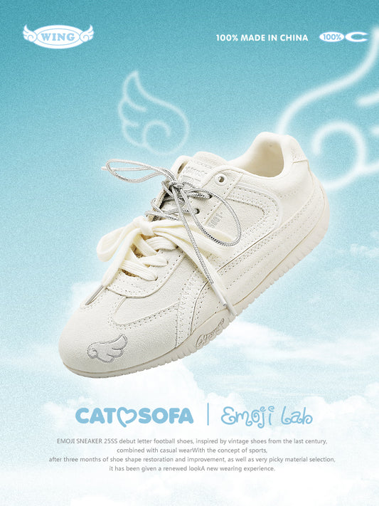 Cat&Sofa White Wings Racing Sneakers