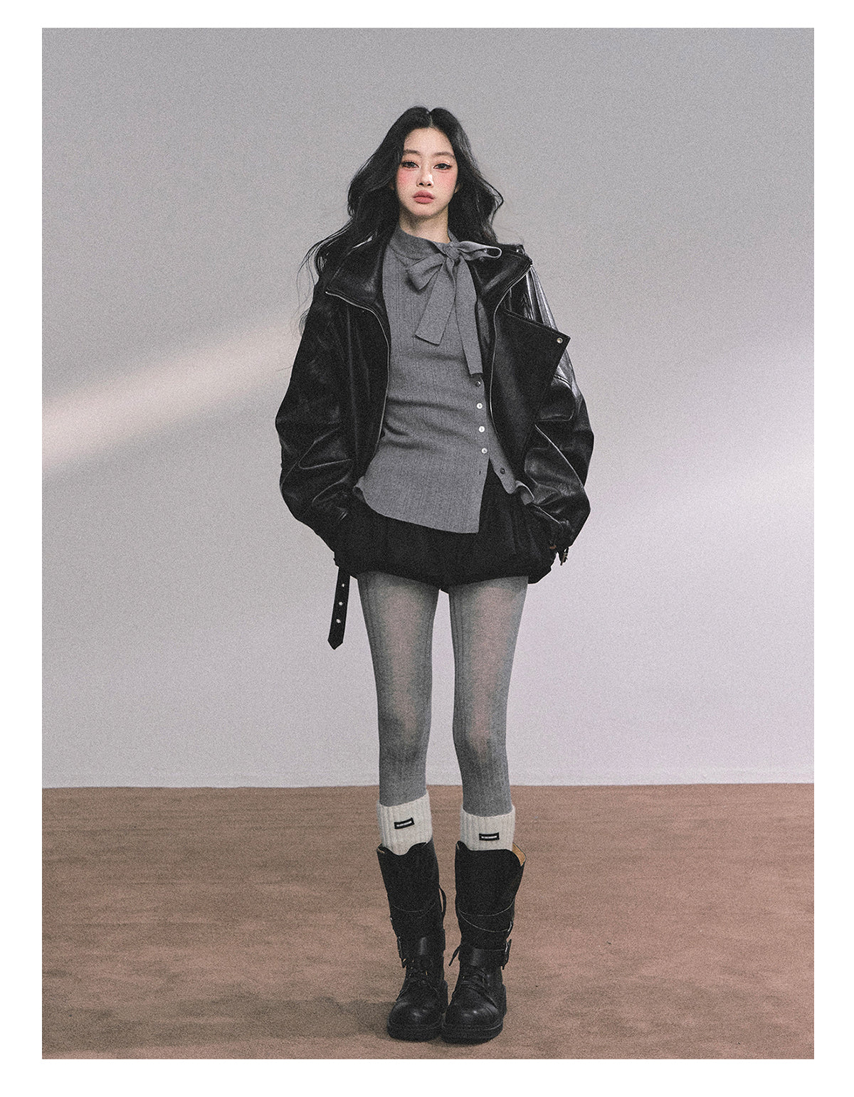 ShaoYeYan Austin Heiress French Long Sleeve Knit Top