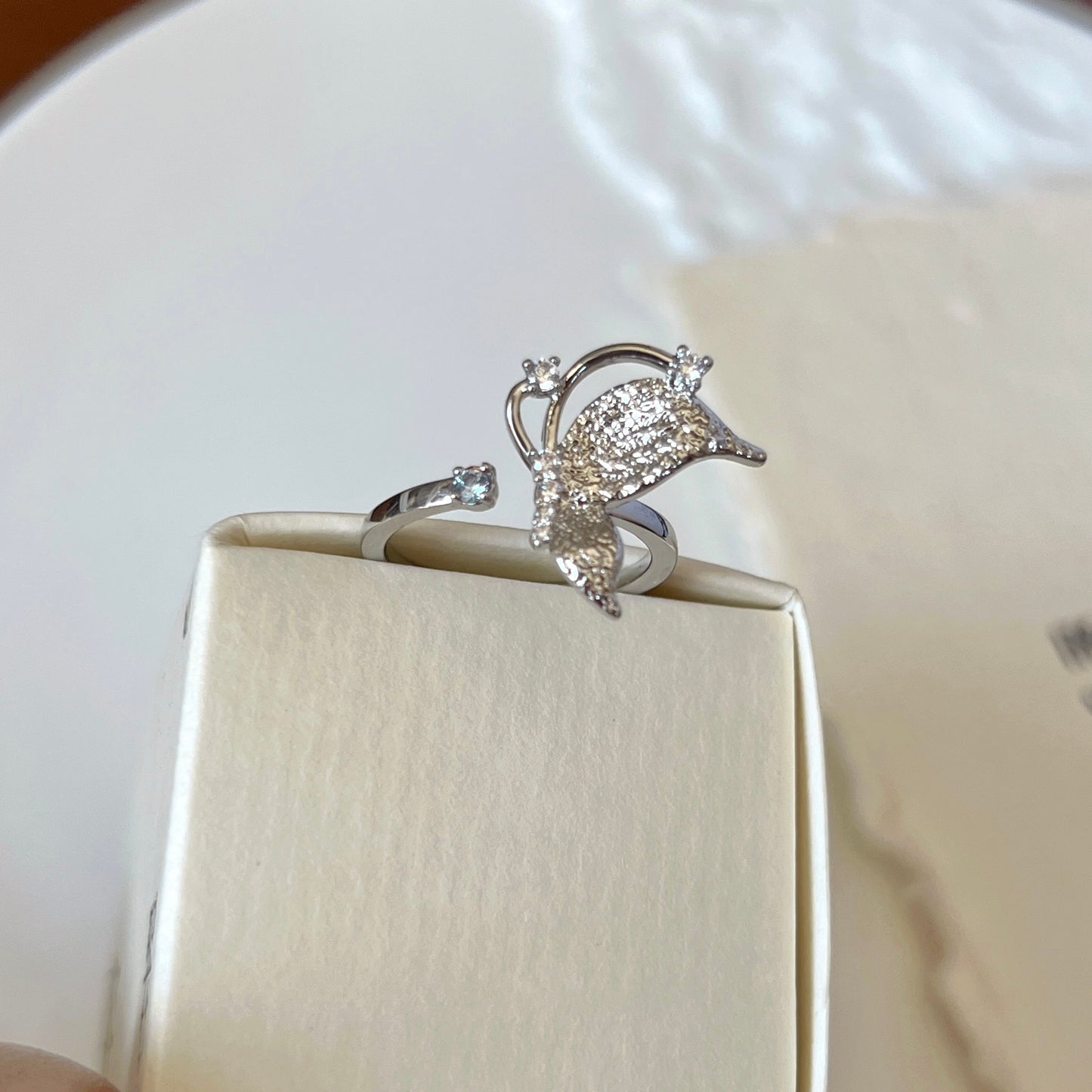 VIGVOG 2024 Frosted Butterfly Ring Collection